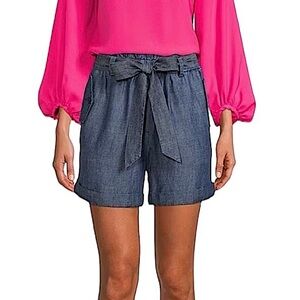 TRINA TURK: Serenity Woven Paperbag High Waisted Shorts -No Belt